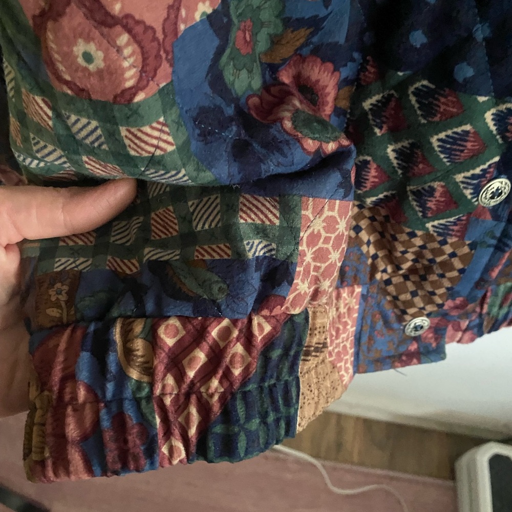 Graff Multicolor Quilted Patchwork Jacket Grannyc… - image 7